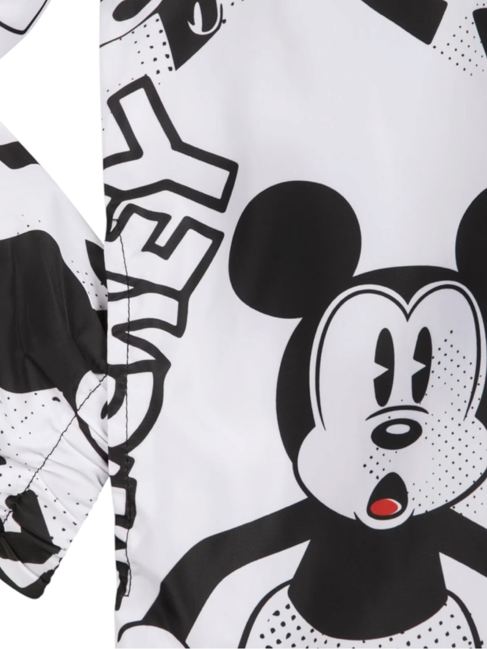 DISNEY Mickey Mouse Comic Strip Pullover Rain Jacket in White/Black Size 2X - Picture 8 of 14